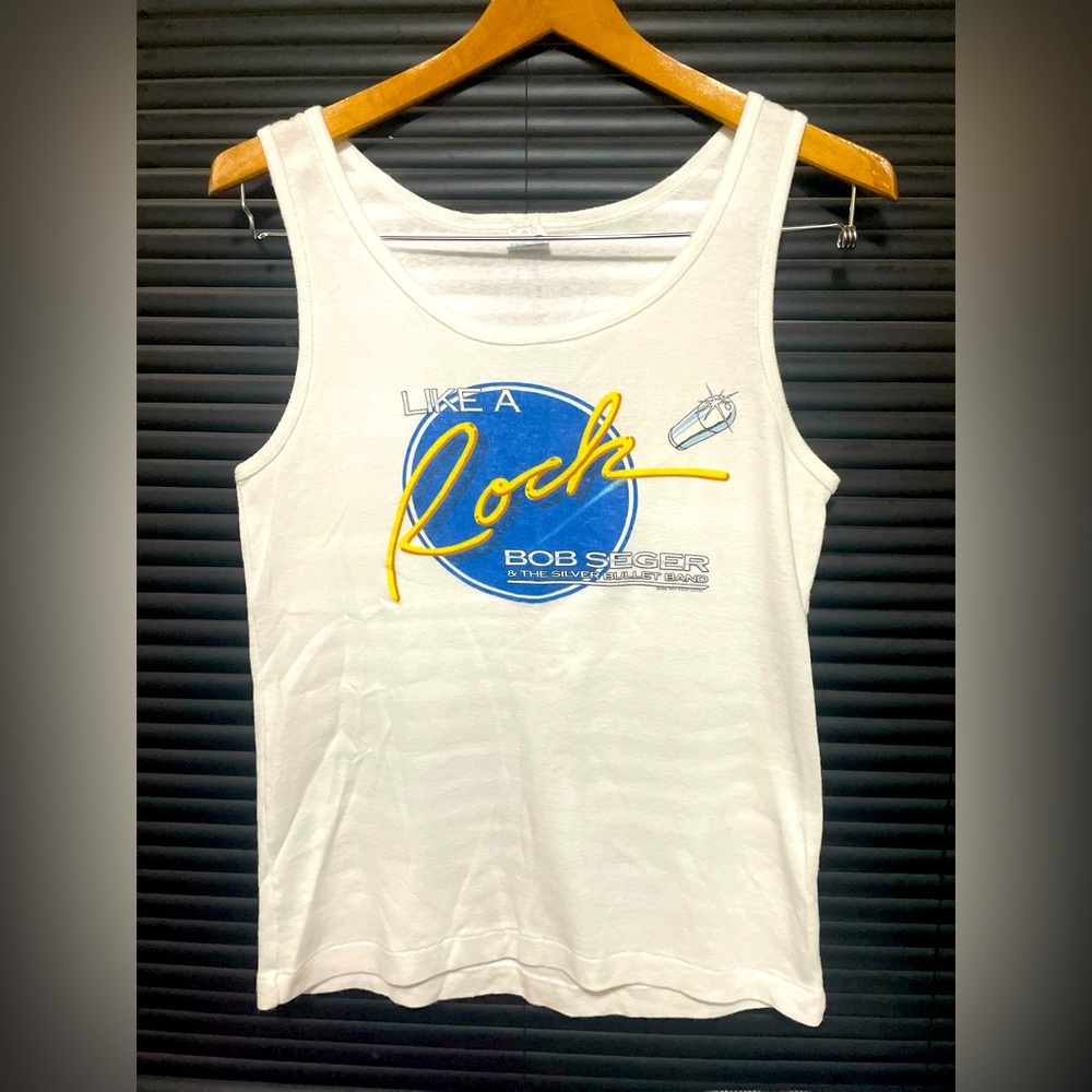 Vintage 1986 Bob Seger Like a Rock Concert Tour Tank Top T- shirt Tee Medium M